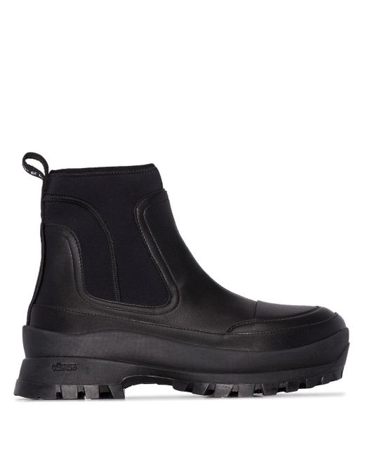 Stella McCartney Black Utility Faux Leather Ankle Boots
