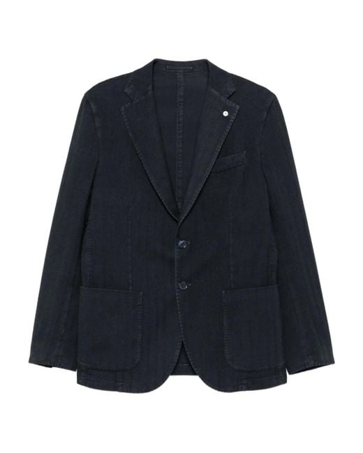L.b.m. 1911 Blue Button-Fastening Jacket for men