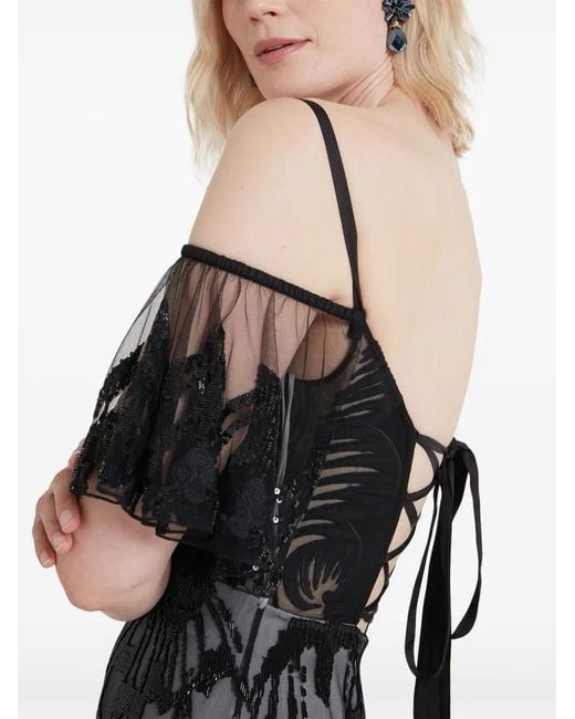 Temperley London Black Inez Maxi Dress