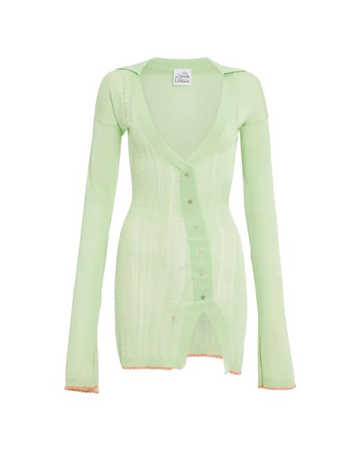 Donde Esteban Green Long-Sleeve Mini Dress