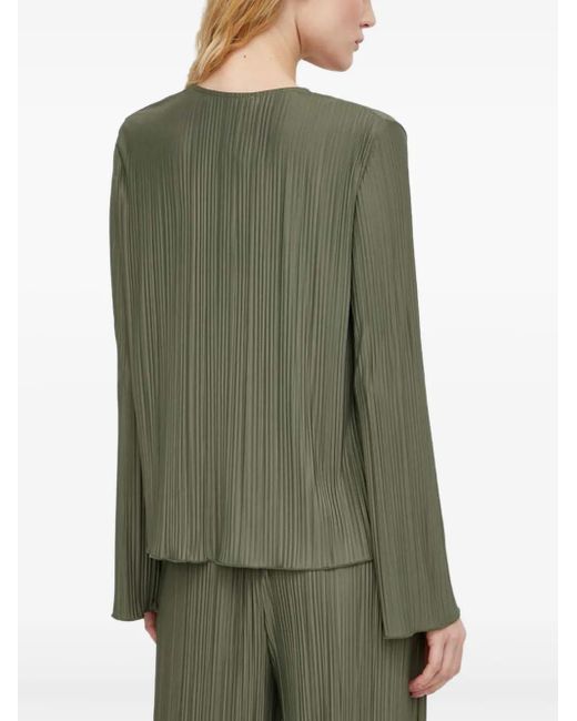 Samsøe & Samsøe Green Buttoned Pleated Top