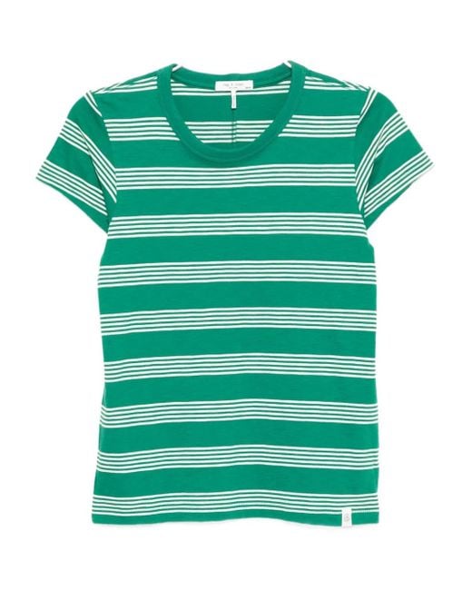 T-Shirt The Slub À Rayures Rag & Bone en coloris Green