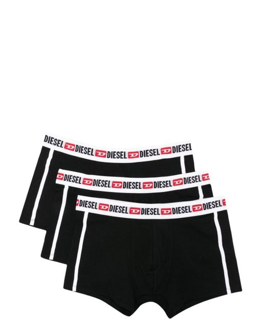 DIESEL Drie Umbx-shawn Boxershorts in het Black voor heren
