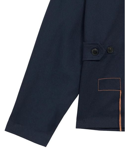 Fortela Blue Buttoned Cotton Jacket for men