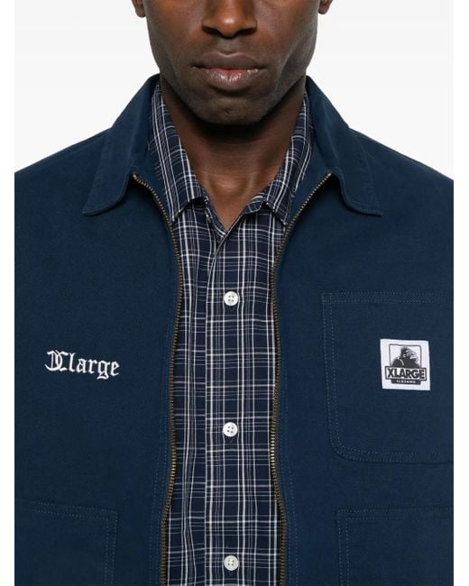 Xlarge Hemdjacke Mit Logo-Patch in Blue für Herren