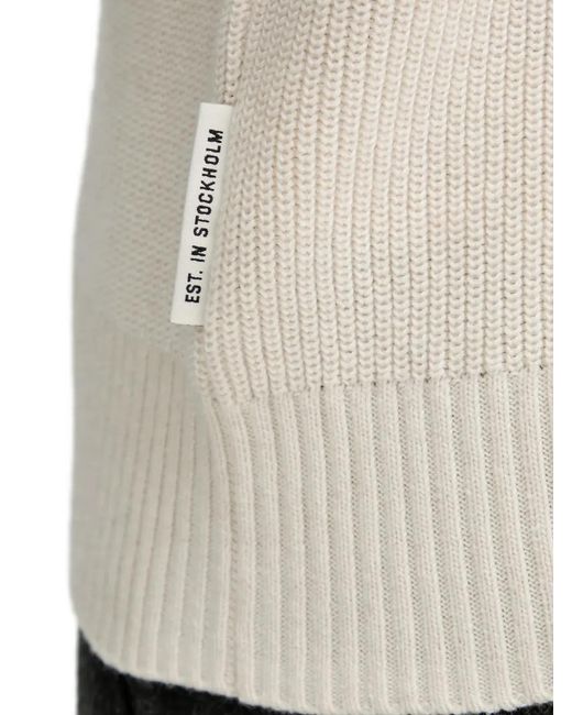 Marc O' Polo White Zip Collared Knitwear for men