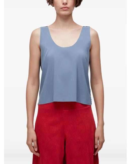Osklen Blue Superlight Scoop-Neck Top