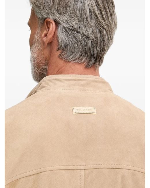 Trussardi Natural Zip-Up Jacket for men