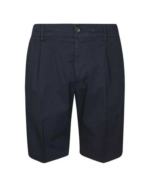 BE ABLE Blue Richard Pleated-Front Shorts for men