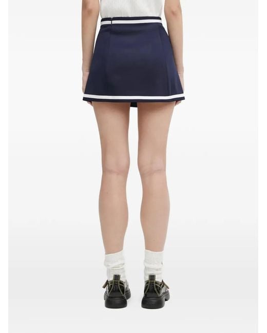 Sporty & Rich Blue Hotel Eden Roc Mila Mini Skirt