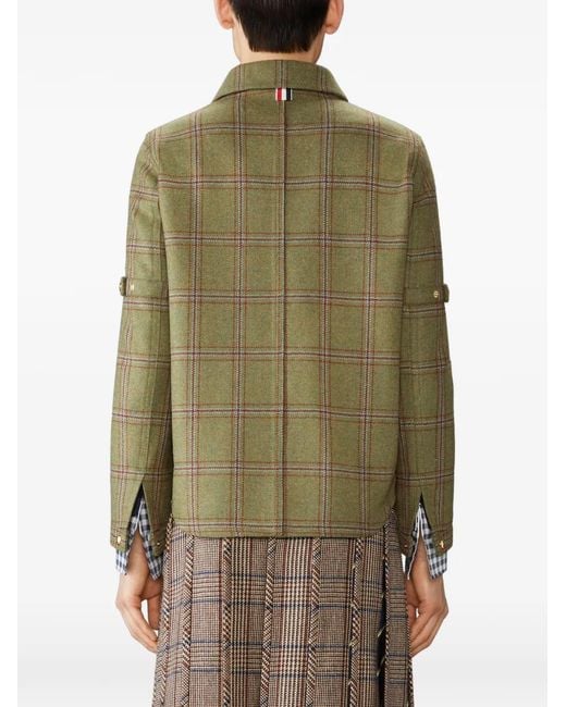 Thom Browne Green Hunting Tweed Armband Utility Jacket for men