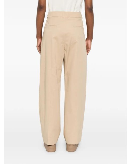 Moncler White Pleated Trousers