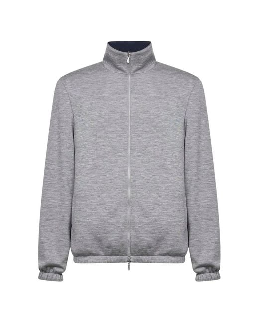 Brunello Cucinelli Blue Logo-Detail Jacket for men