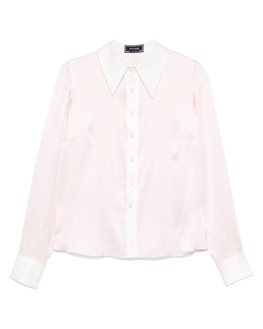 Styland フローラル シャツ Pink