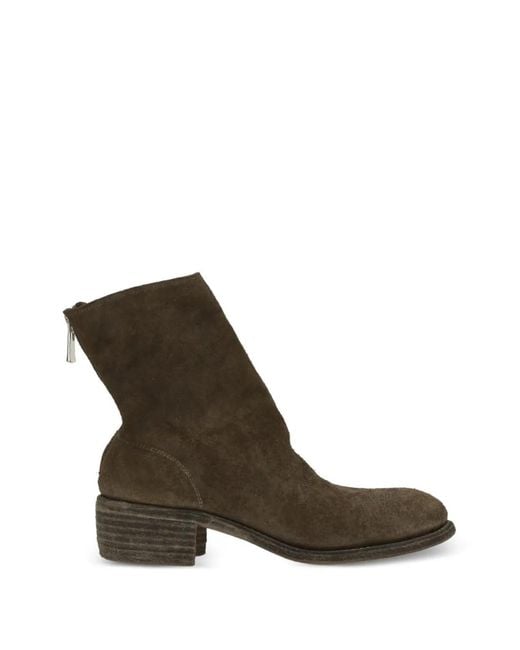 Guidi Brown Zip-Fastening Ankle Boots