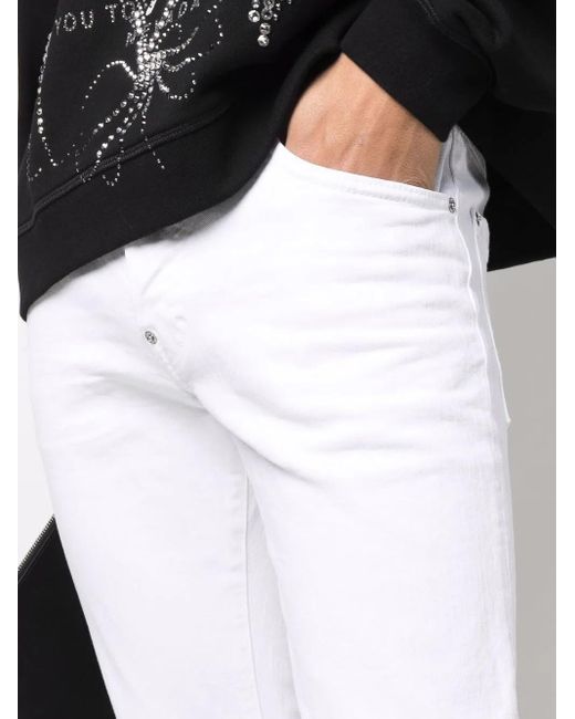 DSquared² White Stretch Cotton Jeans for men