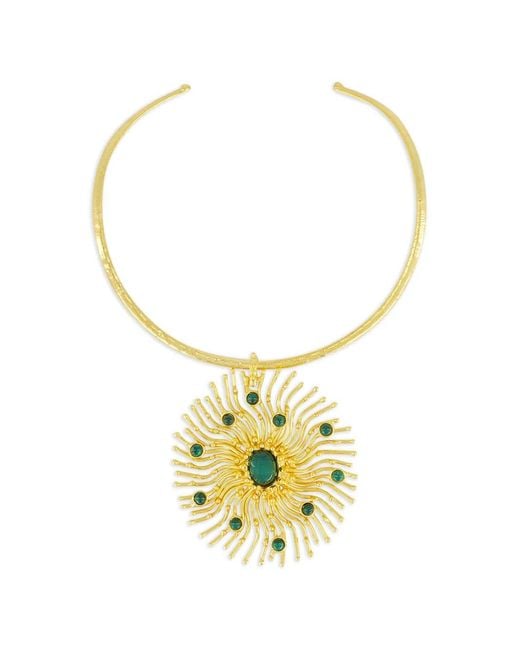Sylvia Toledano Metallic Sunshine Malachite Necklace