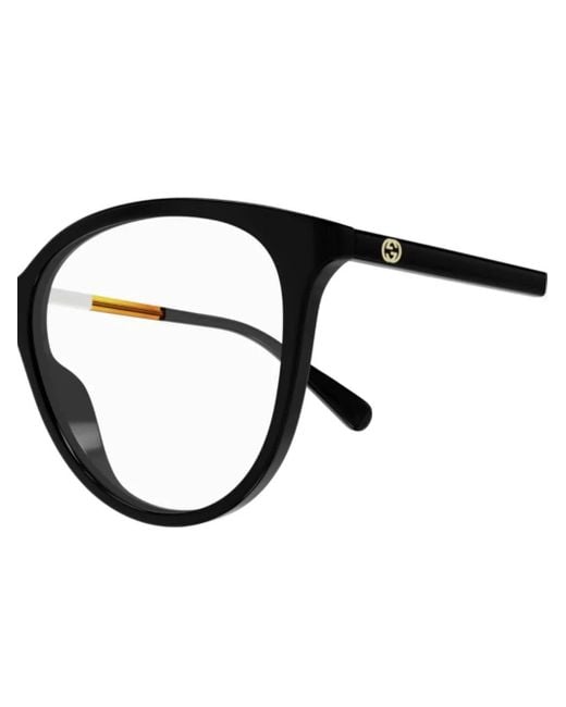 Gucci Black Butterfly-Frame Glasses