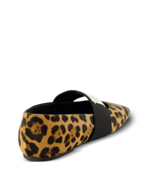 Givenchy White Leopard Ballet Flats