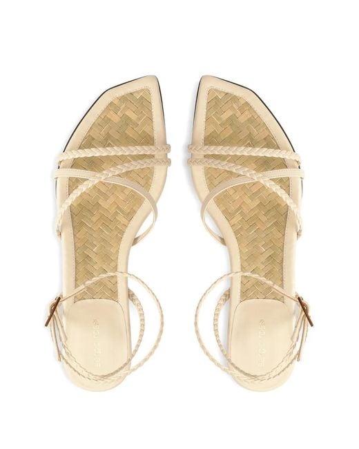 Sergio Rossi White Braid Sandals