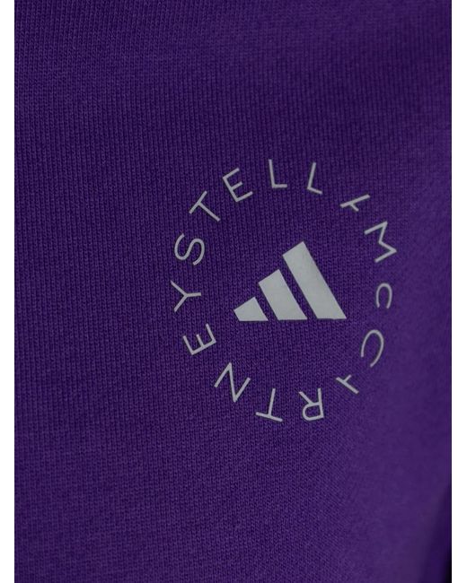 Adidas By Stella McCartney Purple Logo-Detail Sweatshirt