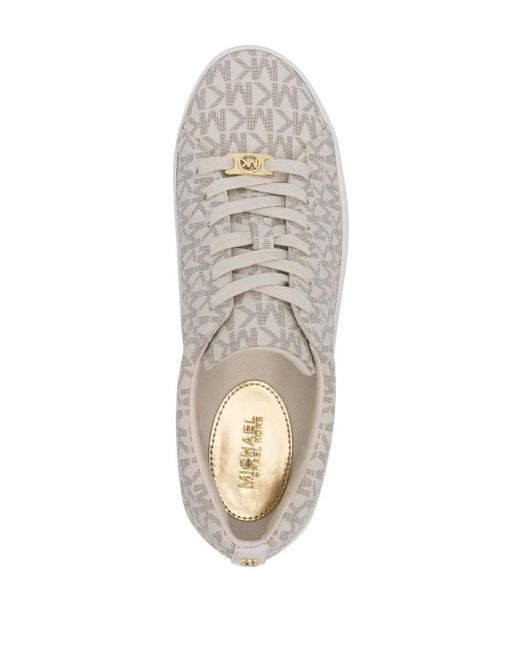 MICHAEL Michael Kors White Keaton Canvas Sneakers