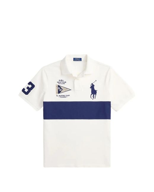 Polo Ralph Lauren Blue Nautical-Flag Big-Pony Polo Shirt for men