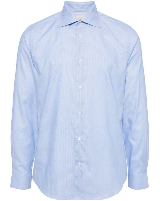 Paul Smith Blue Long-sleeve Cotton Shirt for men