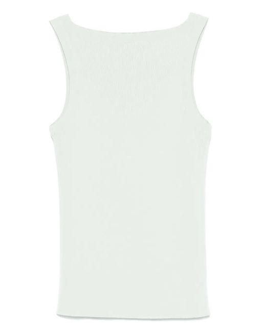 Liviana Conti White Sleeveless Top