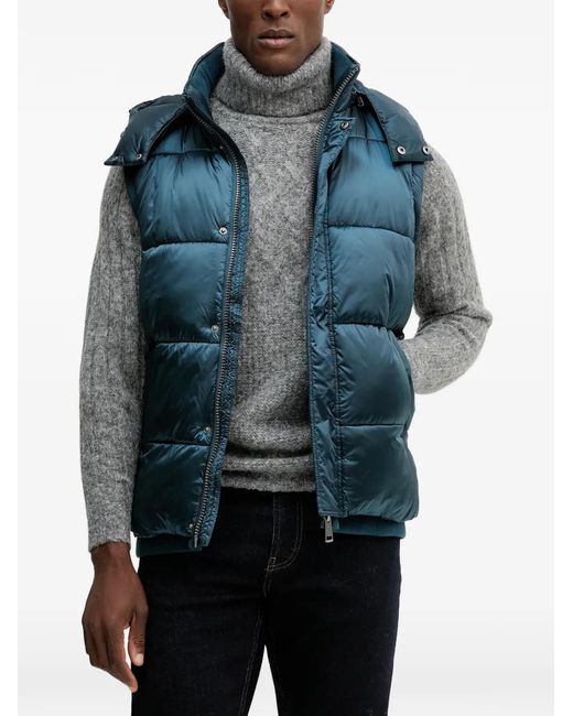 Guess Blue Hooded Padded Jacket for men