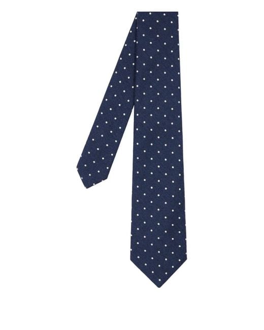 Paul Smith Blue Spot Wool Tie for men