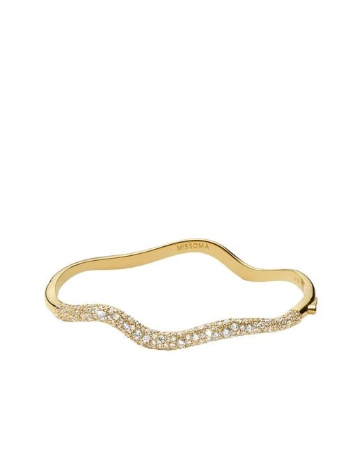 Missoma Metallic Molten Snow Ripple Pavé Wave Bracelet