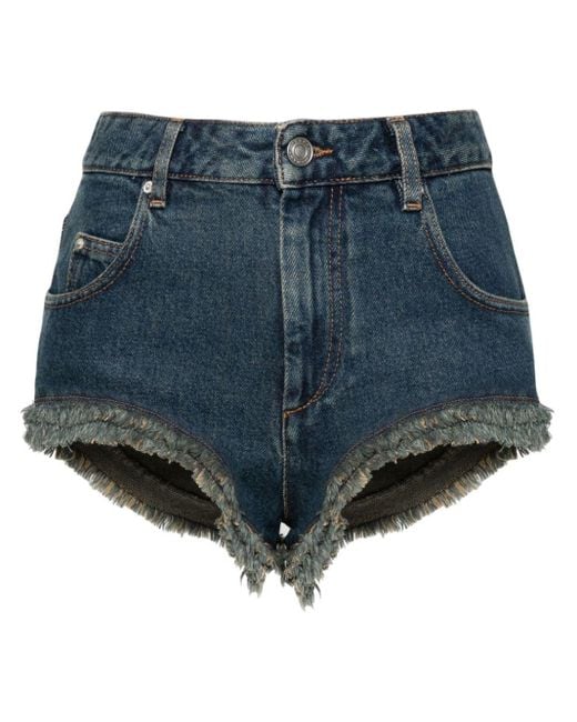Isabel Marant Blue Ausgefranste Eneidao Jeans-Shorts