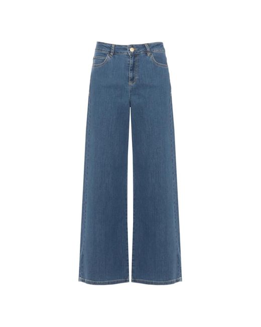 Emme Blue Emmdisco Wide-Leg Denim Jeans