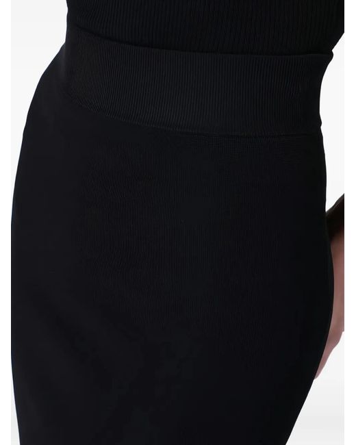 Entire studios Black Ribbed-Knit Pencil Skirt