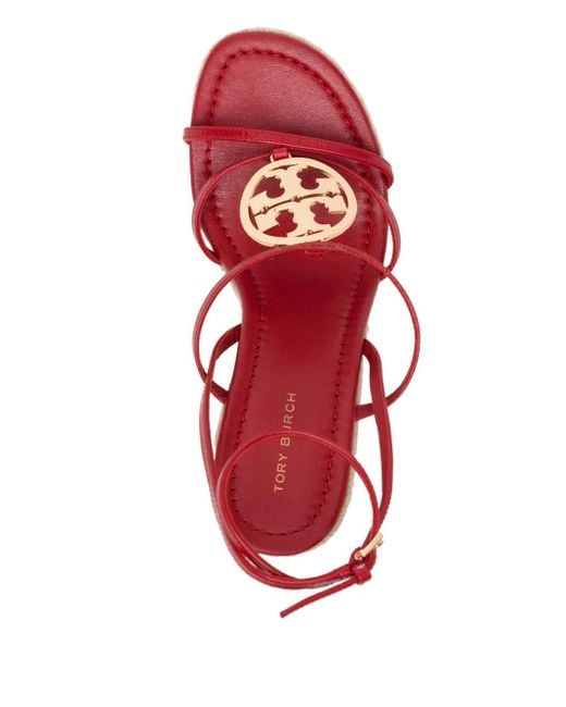Tory Burch Red Miller Capri Espadrille Wedge