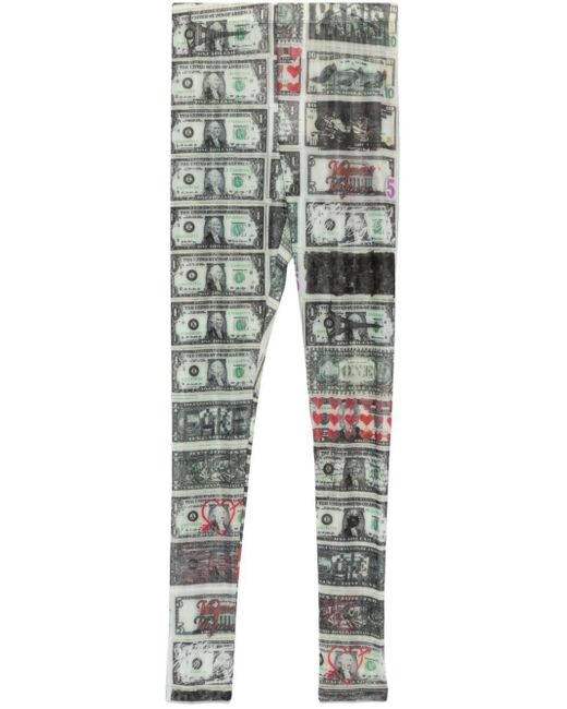 VAQUERA Green Dollar-Print Leggings