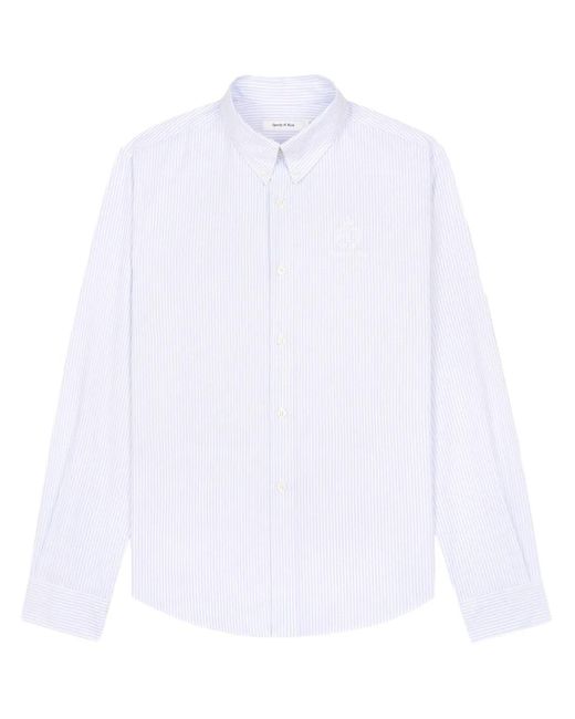 Sporty & Rich ストライプ オックスフォードシャツ White