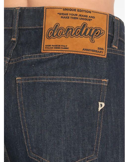 Jeans Con Applicazione Logo di Dondup in Blue