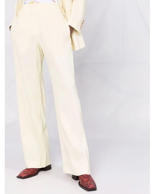 Golden Goose Deluxe Brand White Brittany Wide-Leg Trousers