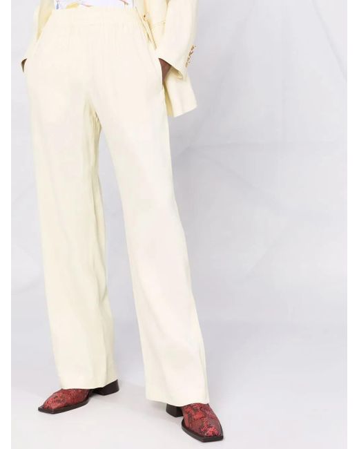 Golden Goose Deluxe Brand White Brittany Wide-Leg Trousers