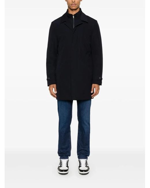 Fay Blue Layered-Effect Coat for men