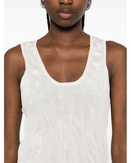 Totême  White Crinkled-Texture Top