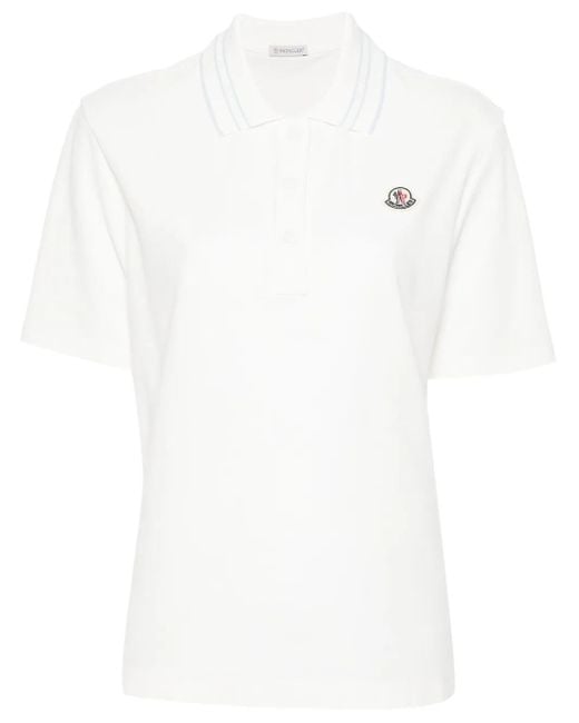 Moncler ロゴ ポロシャツ White