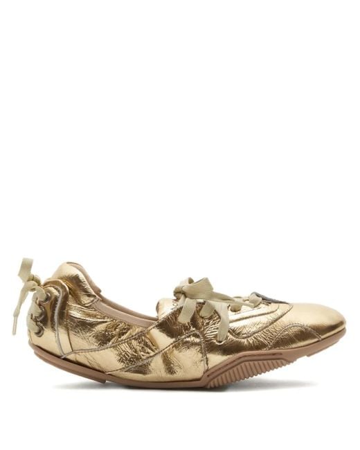 Acne Natural Lace-Up Sneakers