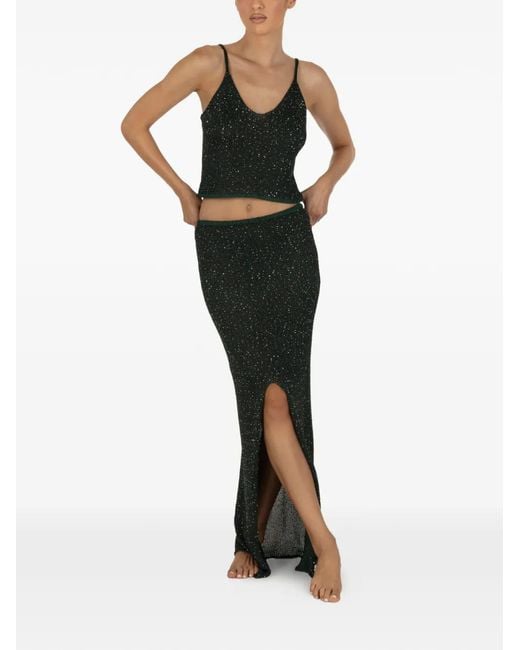 Paramidonna Green Bruna Split Skirt