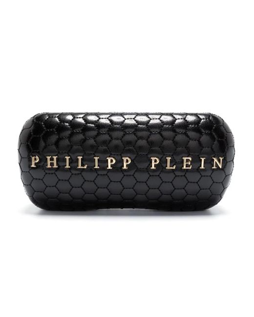 Philipp Plein Gray Logo-Engraved Square-Frame Sunglasses for men