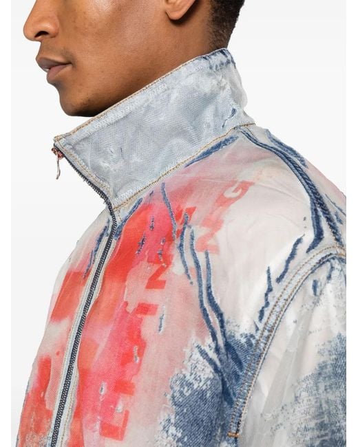 DIESEL Blue Jackets for men
