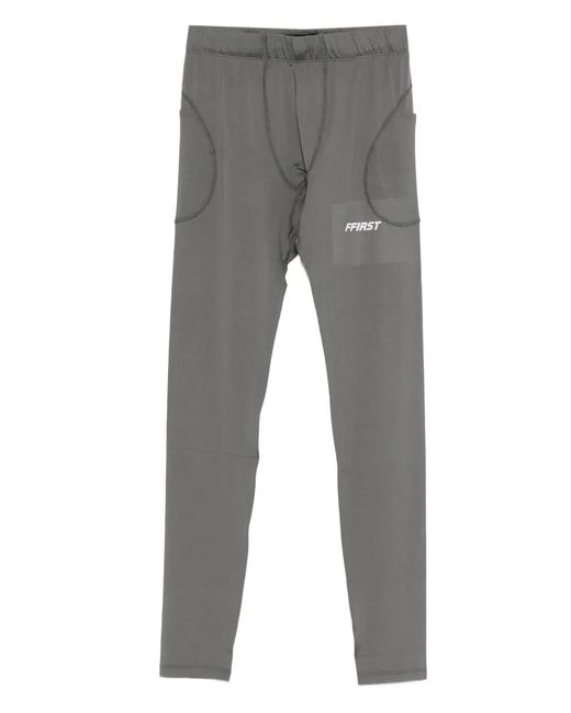 FAMILY FIRST Gray Side-Pocket Performance Leggins for men