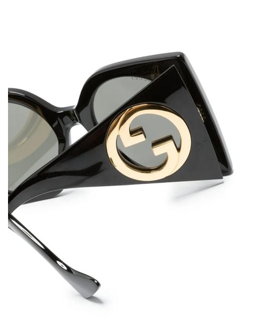 Gucci Gray Oversize Square-Frame Sunglasses